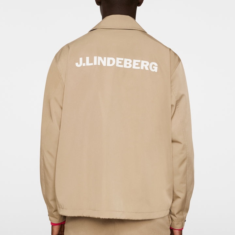 J.Lindeberg Beige Men's Frazer coach Shirt Jacket oversized